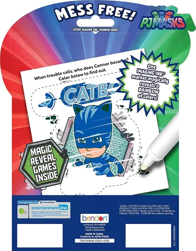 Bendon PJ Mask Imagine Ink: Libro para jugar y con dibujos para colorear con marcador que no mancha con tinta mágica