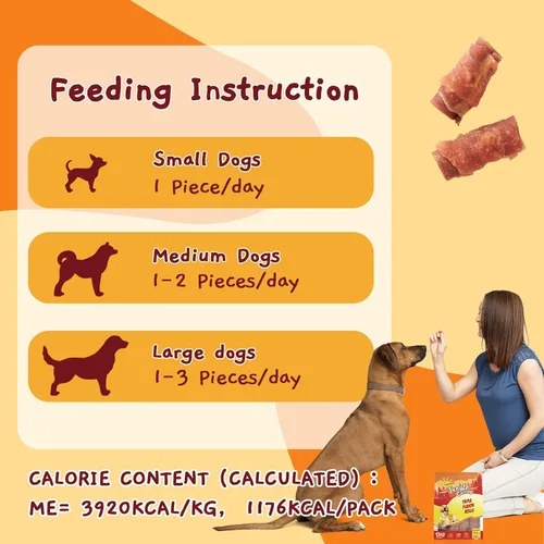 Miniatura 6 de Jungle Calling Rollos para Perros de Triple Sabor, Hechos con Carne Real de Pollo, Pato y Res, Snacks para Perros Sin Cuero Crudo, Saludables