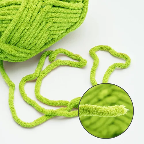 Miniatura 4 de NICEEC 3 Skeins - Hilo de felpilla suave para ganchillo y tejido, total de 10.6 onzas, color verde primavera