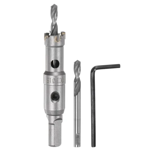 Miniatura 45 de HARFINGTON Cortador de carburo de sierra de agujero de metal de 0.472 in / 0.47 pulgadas de diámetro para acero inoxidable, metal, aleación