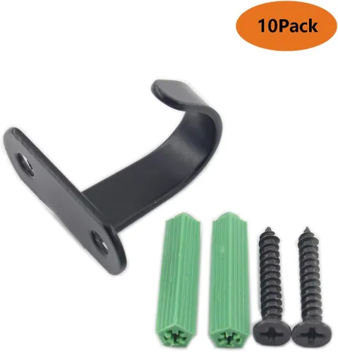 Miniatura 6 de Gancho de techo de acero inoxidable negro, ganchos para colgar en el techo, ganchos para colgar plantas, comederos de pájaros, campanillas