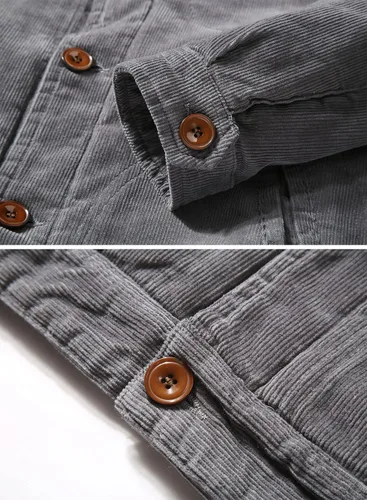 Miniatura 7 de Chaqueta de pana casual con forro de sherpa para hombre