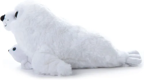 Miniatura 3 de The Petting Zoo Peluche de sello de arpa para mamá y bebé, regalos para niños, animales del océano Pocketz, juguete de peluche de sello de arpa