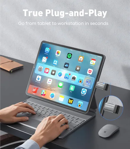 Miniatura 5 de Adaptador USB C a USB [2 unidades], 10Gbps tipo C macho a USB 3.0 hembra OTG convertidor para MacBook Pro/Air, iPhone 15/16 Pro, iPad Pro, Samsung