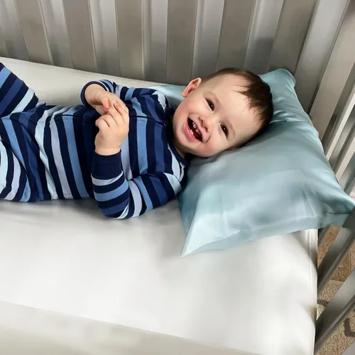 Miniatura 4 de Mulberry Park 19 Momme Funda de almohada de seda para niños y niños pequeños, evita la cabeza de cama y el encrespamiento, suave con la piel