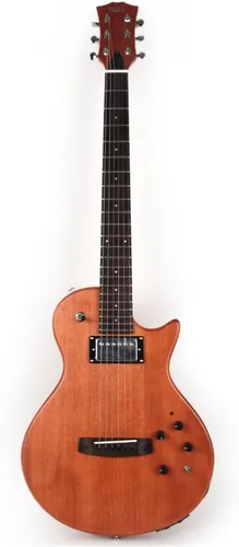 Fojill Guitarra Acústica Eléctrica Híbrida de Cuerdas de Acero con Efectos Incorporados Reverb Delay Práctica Portátil de Viaje Silenciosa Cuerpo