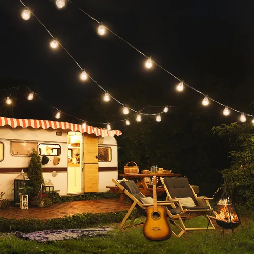 Miniatura 7 de BLIATLUS Guirnalda de luces solares superbrillantes de 100 pies para exteriores, impermeable, con control remoto, 30+2 bombillas LED ST38