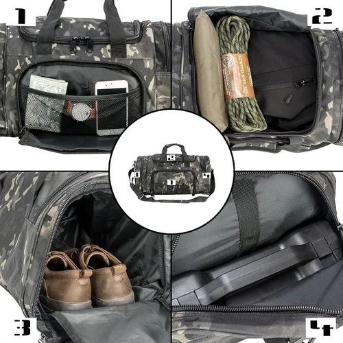 Miniatura 7 de Miramrax Bolsa de gimnasio para hombres y mujeres con compartimento para zapatos, deporte, fin de semana, viajes, durante la noche, bolsa