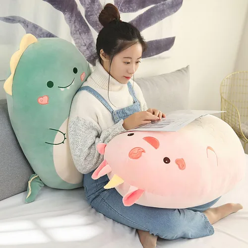 Miniatura 3 de Kekeso Almohada de dinosaurio de felpa para abrazar, lindo peluche de juguete de animal de felpa suave, peluche de dibujos animados para dormir