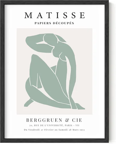Haus and Hues - Póster estético de Matisse en tonos pastel danés. Póster estético de Matisse para decoración de pared, recortes de Matisse, arte de