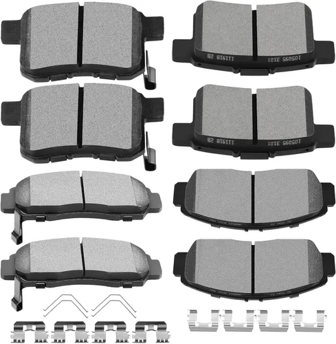 Miniatura 23 de SCITOO D1107 D1456 Juegos de pastillas de freno cerámicas delanteras y semimetálicas traseras compatibles con AUDI A3 09-13, AUDI A3 QUATTRO 09-10