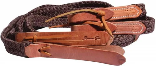 Professional`S Choice - Riendas divididas con control silencioso de 9 pies Brn