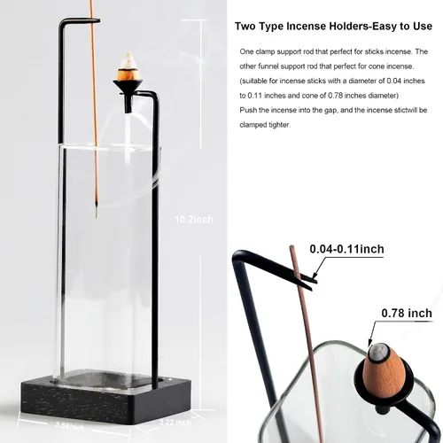 Miniatura 3 de Soporte de Incienso para Varillas y Quemador de Incienso para Juego de Incienso de Cono, Quemador de Incienso Invertido con Colector de Cenizas