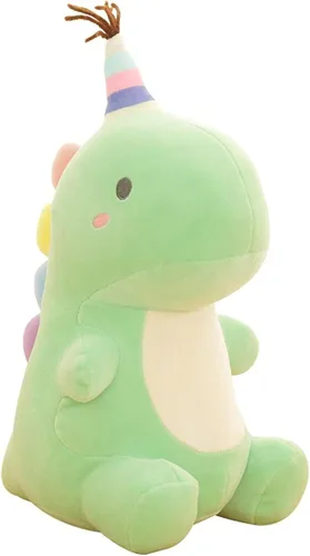 Miniatura 8 de Juguetes de peluche de animales, diseño de dinosaurio suave, para regalo, niños y niñas (azul, 13.8 pulgadas)