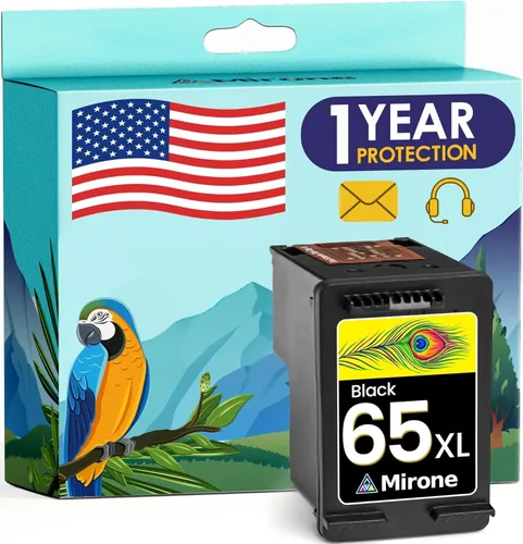 Mirone 65xl - Cartuchos de tinta remanufacturados de repuesto para HP Ink 65 65XL para cartuchos HP 65, color negro, paquete combinado para