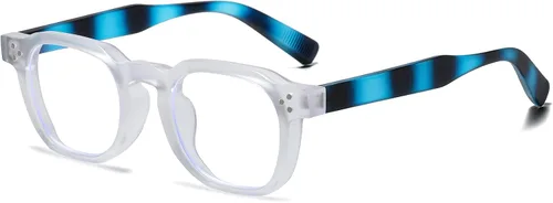 Miniatura 14 de AIEYEZO Lentes retro de luz azul para hombres y mujeres, anteojos cuadrados con marco grueso, gafas de computadora vintage de moda