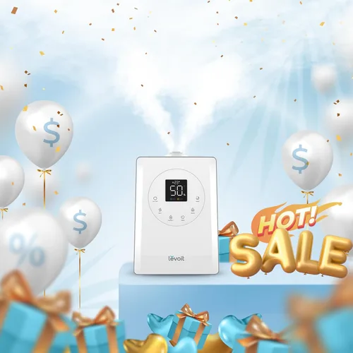 Miniatura 15 de LEVOIT Humidificadores evaporativos para dormitorio de bebé, filtros dobles de aire y agua, sensor separado, sin luz azul para luz nocturna de Blanco