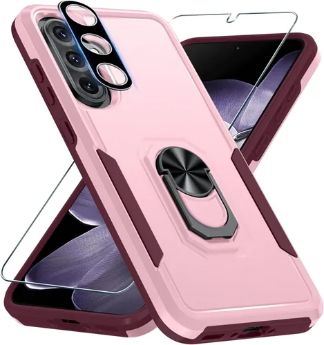 Miniatura 39 de Janmitta Funda compatible con Samsung Galaxy A14 5G con protector de pantalla + protector de lente de cámara, funda resistente de servicio pesado