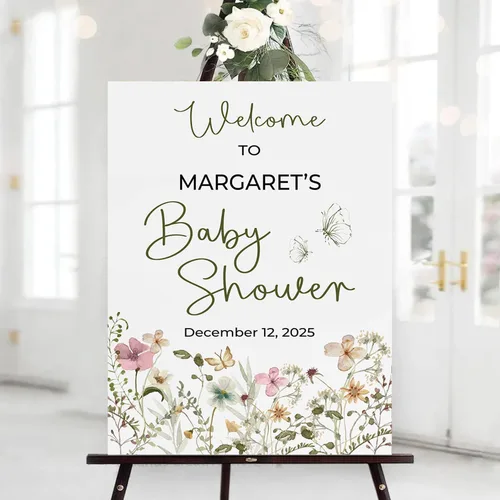 Miniatura 13 de Letrero personalizado de Baby In Bloom, letreros de bienvenida para baby shower, decoraciones de baby shower, baby shower, letrero de bebé