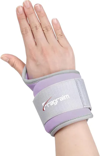 Fragraim - Pesas para muñeca para mujeres y hombres con asas para el pulgar, 1 libra*2, 1.5 libras*2, 2 libras*2, 2.5 libras*2, 3 libras*2, juego de