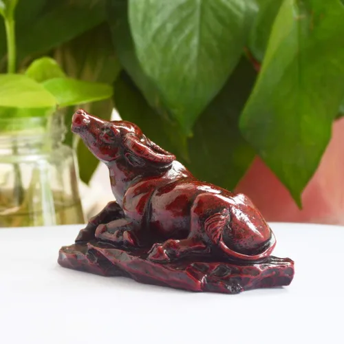 Miniatura 6 de Feng Shui - Figuras de toro del zodiaco chino, buey, año de riqueza, de resina, coleccionable, para el hogar, mesa, decoración artística, regalo