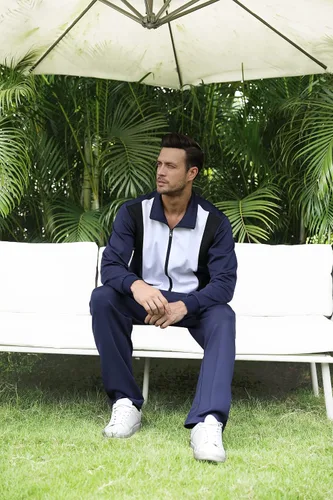 Miniatura 5 de Conjunto deportivo casual de 2 piezas para hombre, conjunto deportivo con cremallera completa, trajes deportivos para correr y trotar para hombre