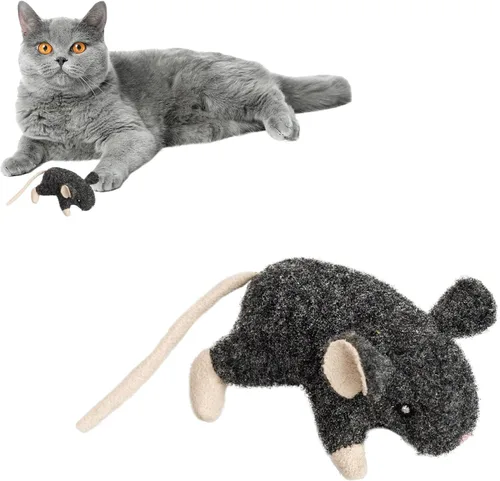 Miniatura 15 de SPOT Ratón Plano Frankie con Hierba Gatera - Juguetes para Gatos, Ratones de Peluche con Hierba Gatera y Sonido de Crujido, Tamaño Perfecto
