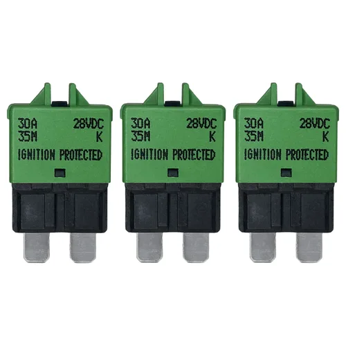 Fusible de disyuntor ATC/ATO de reinicio manual de 30 amperios para automóvil, barco, automóvil, camión, RV, audio, protección de batería | Perfil