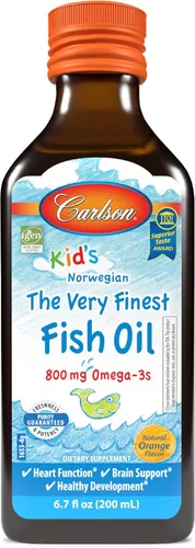 Miniatura 11 de Carlson - Líquido de aceite de pescado The Very Finest para niños, 800 mg de omega-3, noruego, aceite de pescado capturado en la naturaleza, líquido