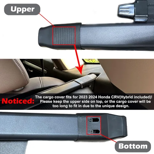 Miniatura 6 de Cubierta de carga para Honda CRV 2023-2025 2026, accesorios (lona) para Honda CRV 2023-2026 Accesorios (incluye híbrido), cubierta retráctil