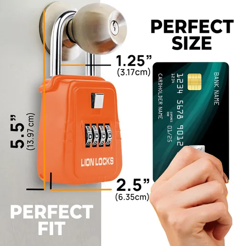 Miniatura 2 de Lion Locks Caja de bloqueo de llaves 1500 con código, caja de seguridad para llaves al aire libre, caja de bloqueo de agente inmobiliario