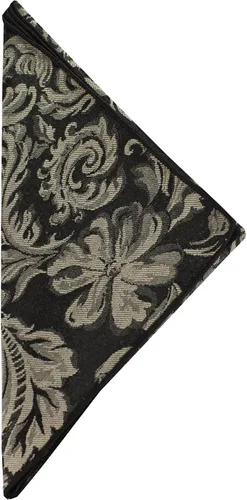 Ultimate Textile Miranda Damask - Servilletas de tela negra de damasco, 17 x 17 pulgadas (juego de 24), cuadradas, lavables, de algodón y poliéster,