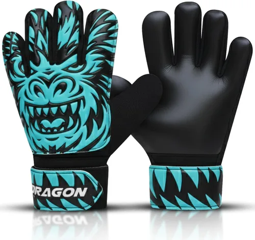 Miniatura 8 de Guantes de portero de fútbol para niños – Guantes de portero juvenil con fuerte agarre y protección, palmas de látex duraderas, ajuste transpirable
