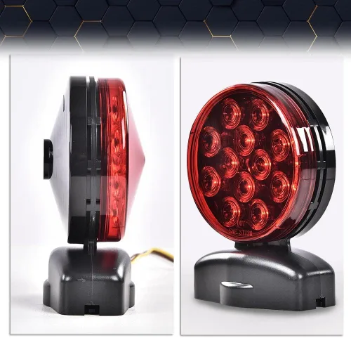 Miniatura 6 de PIT66 Kit de luces LED de remolque magnético de 12 V, luces de circulación de freno de giro para remolque, RV, barco, camión, automóvil, bicicleta