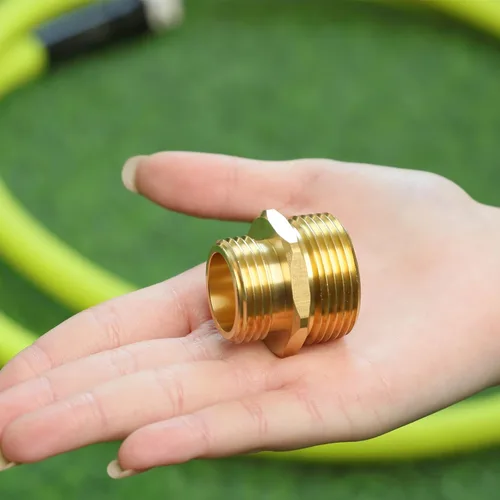 Miniatura 3 de Ceaeso Conector NPT macho de 1 pulgada a macho GHT de 3/4 pulgadas, adaptador de manguera de jardín de latón macizo, manguera de jardín de latón