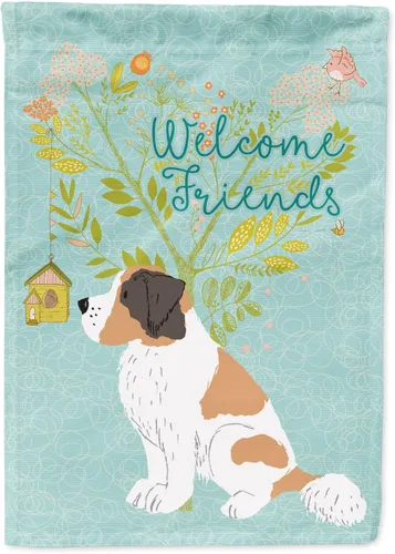 Miniatura 42 de Caroline's Treasures BB7594GF Bandera de jardín de Husky siberiano con texto en inglés "Welcome Friends" - Bandera decorativa para patio exterior