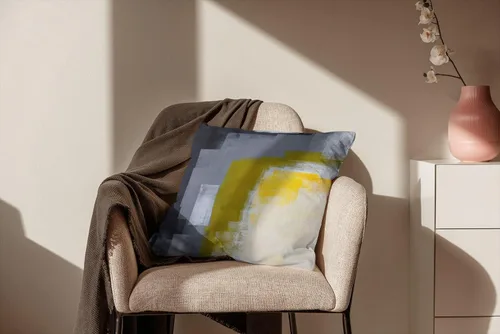 Miniatura 5 de Juego de 2 fundas de almohada, arte abstracto de 16 x 16 pulgadas, cuadradas, decoración del hogar, fundas de almohada decorativas para sofá