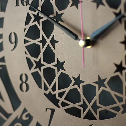 Miniatura 2 de Surah Al Iklas - Reloj de pared de metal islámico, decoración de pared de caligrafía islámica, versículo del Corán, regalo para musulmanes en Cobre