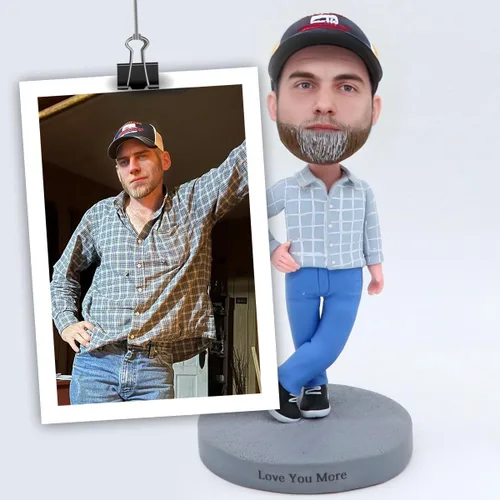 Miniatura 9 de AlOU AlOU Estatuillas personalizadas de 15 cm Bobbleheads para el Día del Padre, Día de la Madre, Padres, Jefe, Colegas, Familia y Amigos
