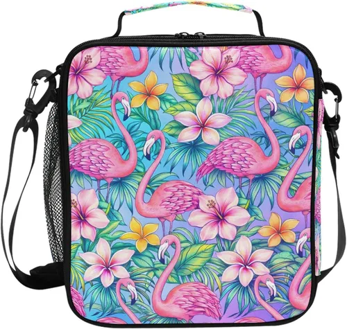 Miniatura 31 de MNSRUU Bolsas de almuerzo para niños y niñas, Doodle Kawaii Conejo, reutilizable, aislada, kit de bolsa térmica para comidas, bolsa organizadora