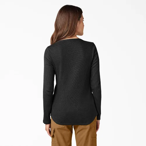 Miniatura 2 de Dickies Camisa Henley de manga larga con 3 botones para mujer
