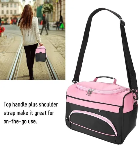 Miniatura 2 de Petyoung Bolsa de transporte de peluquería de gran capacidad con correa para el hombro, equipo de peluquería profesional, herramienta de salón