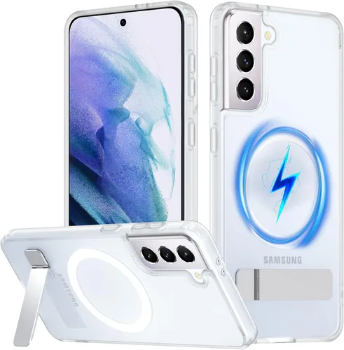 Miniatura 33 de OWKEY Funda para Samsung Galaxy A37/A36 Bark Phone Pro 5G con soporte, magnética, a prueba de golpes, para Magsafe translúcida mate, transparente