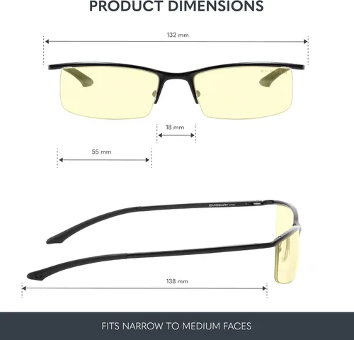 Miniatura 2 de GUNNAR - Gafas prémium para juegos y computadora - Bloquean el 65% de la luz azul - emisario, ónix, tinte ámbar ónice marco
