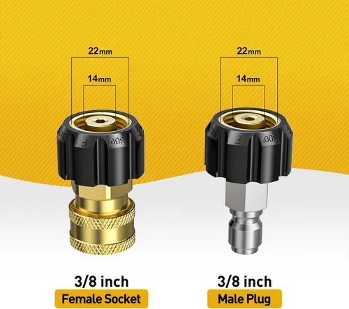 Miniatura 6 de EVEAGE Manguera de lavado a presión de 3/8" 7.6 m, 33,100 kPa Grado industrial con trenzado de alambre de acero y revestimiento de goma sintética
