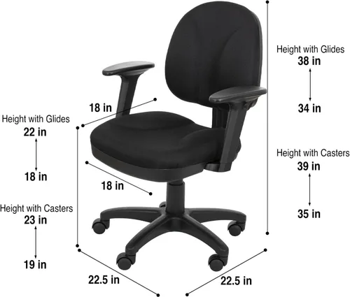 Miniatura 5 de OEF Furnishings OEFCTC-A Comfort Series - Silla de trabajo (reposabrazos, altura estándar)