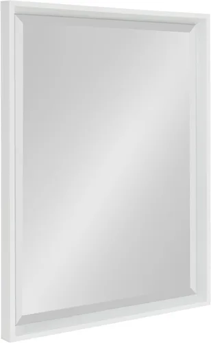 Kate and Laurel Calter - Espejo de pared biselado decorativo moderno, 20 x 26 pulgadas, color blanco, espejo rectangular contemporáneo para usar