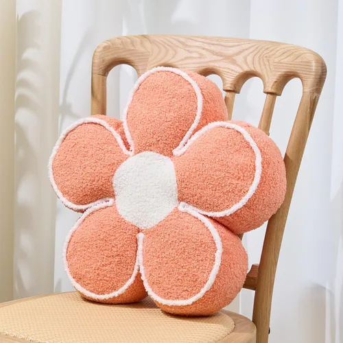 Sioloc Almohada en forma de flor de margaritas, cojín de suelo en colores pastel, lindos cojines de asiento estéticos para el aula, dormitorio,