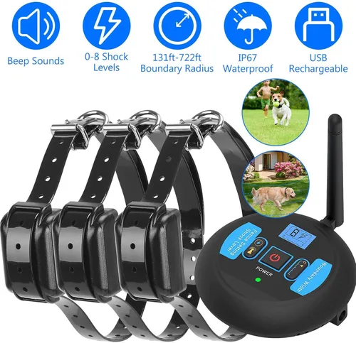 Miniatura 2 de Collar de entrenamiento eléctrico inalámbrico para perros 2 en 1, seguro y eficaz para vibrar/impactar, sistema de contención de mascotas, collar