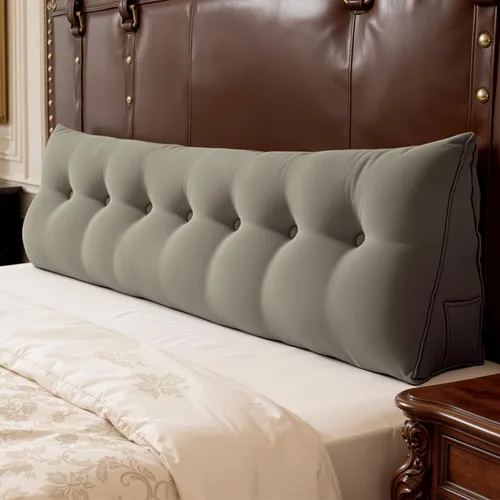 Miniatura 15 de WOWMAX Cabecero de Cama Multifuncional con Almohada Tapizada Doble, Cabecero para Dormitorio Individual XL, Portátil para Dormitorio Universitario